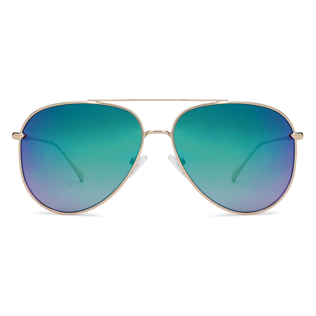 John Jacobs Gold Full Rim Aviator left side