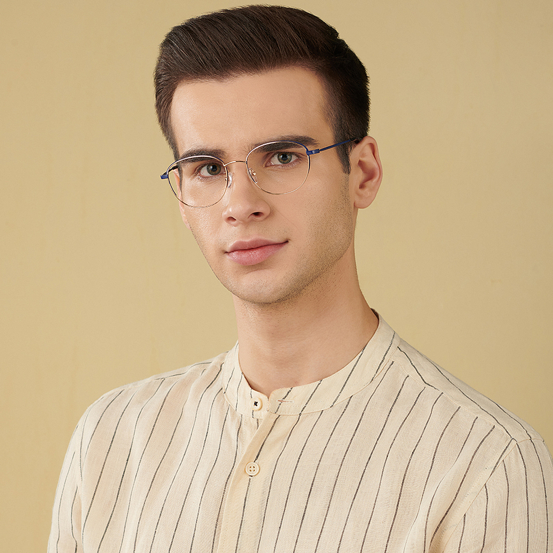 John Jacobs Gold Full Rim Round right side