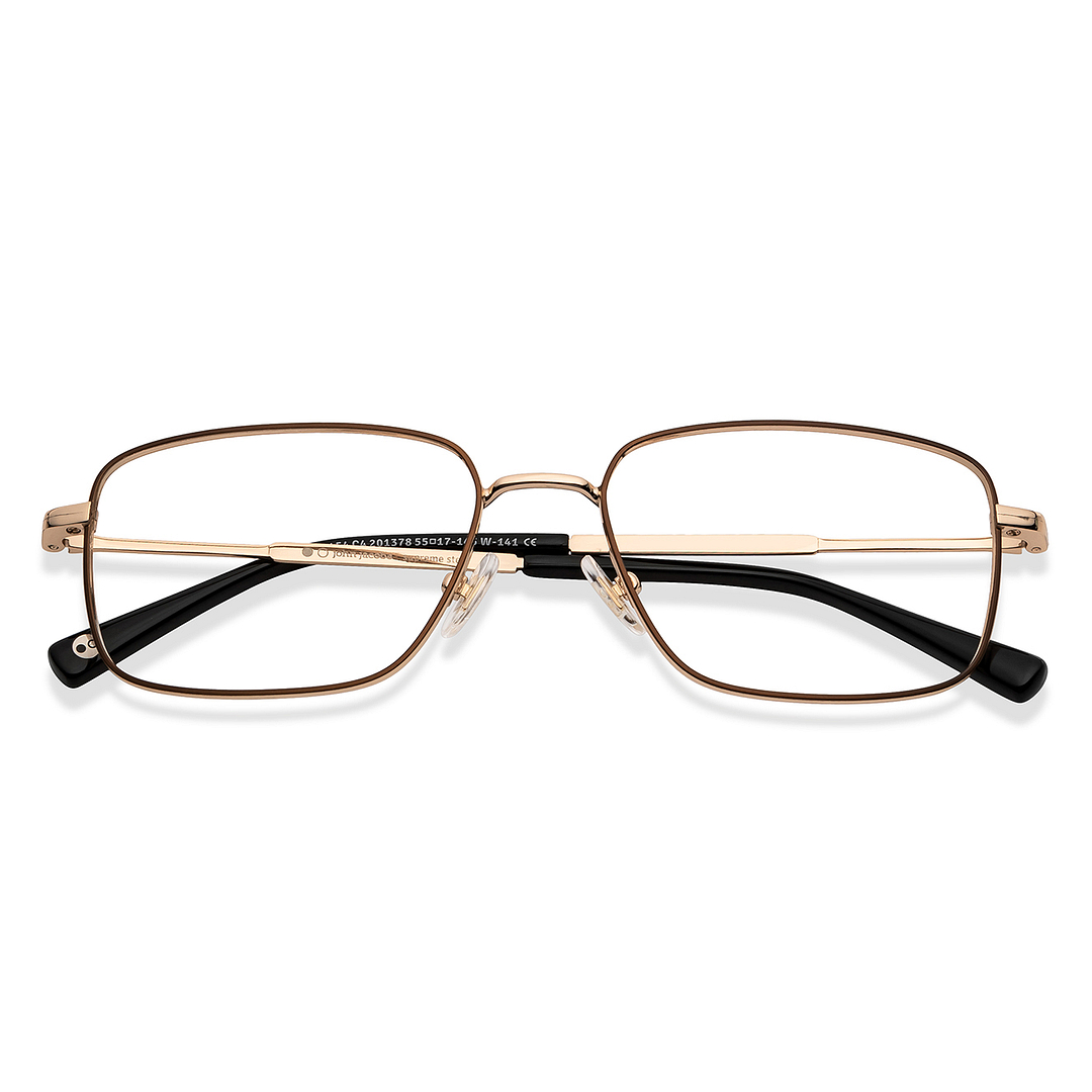 John Jacobs Gold Full Rim Square left side