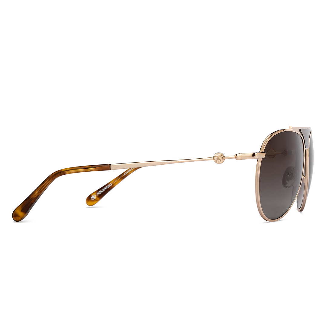 John Jacobs Gold Full Rim Square left side