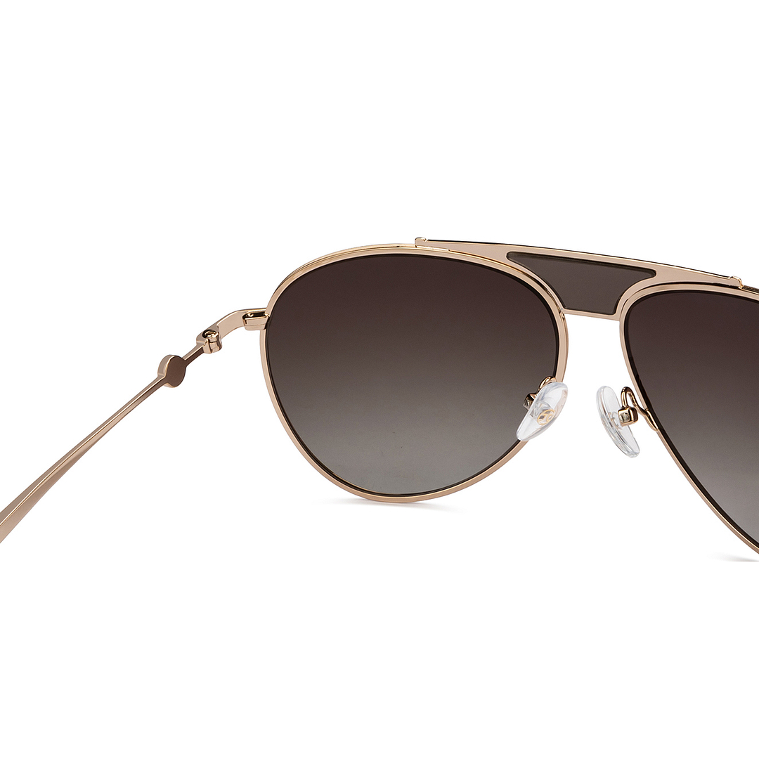 John Jacobs Gold Full Rim Square right side