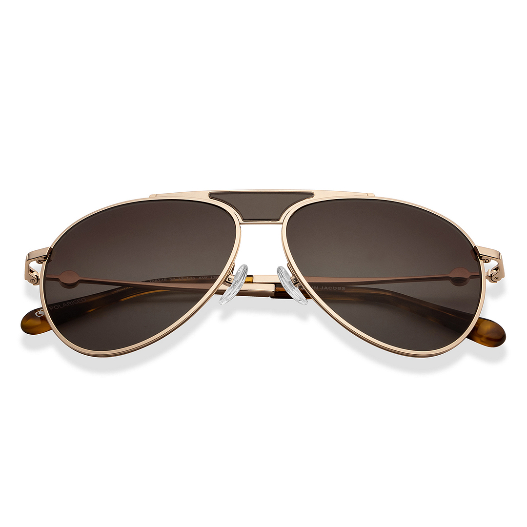 John Jacobs Gold Full Rim Square left side