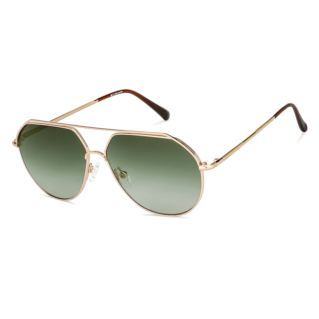 John Jacobs Online Gold Full Rim Aviator left side