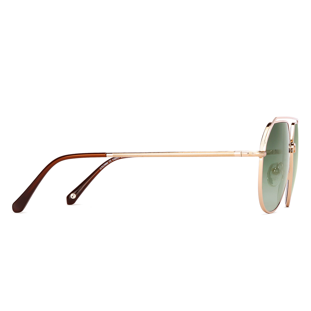 John Jacobs Online Gold Full Rim Aviator left side