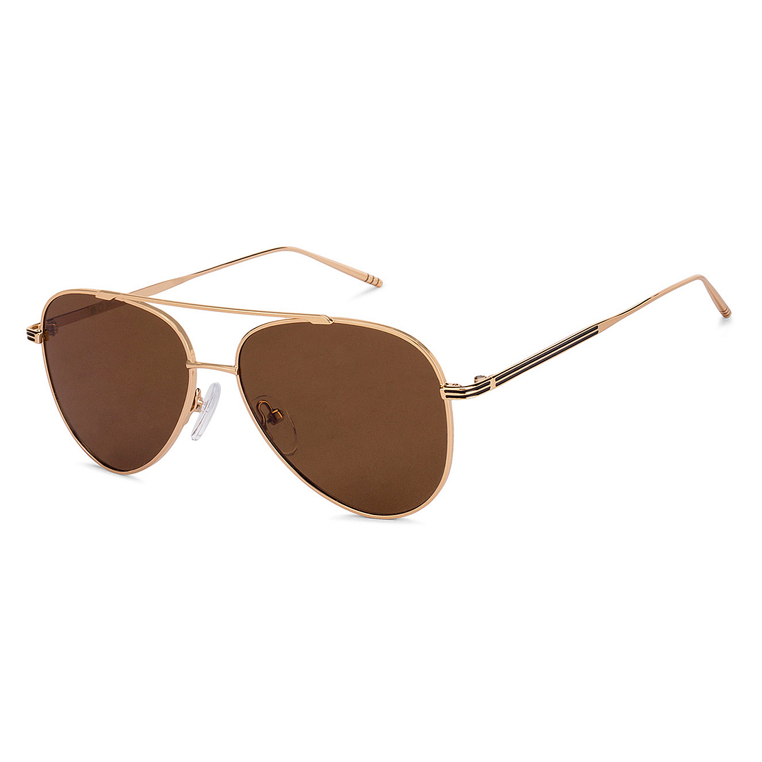 John Jacobs Gold Full Rim Aviator left side