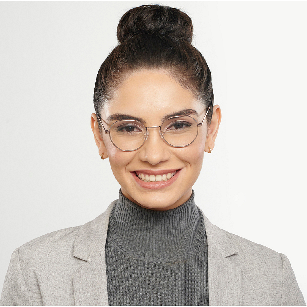 John Jacobs Online Gold Full Rim Round right side