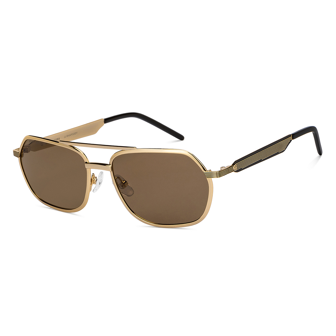 ｊｊ gold-brown-full-rim-square-