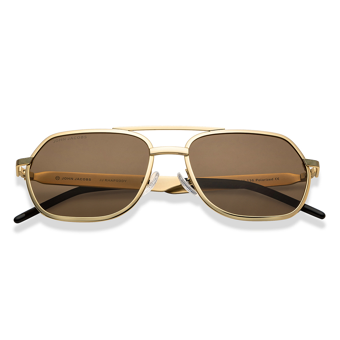 ショーンリミテッド Buy Gold Brown Full Rim Square John Jacobs JJ Tints JJ S15464-C1