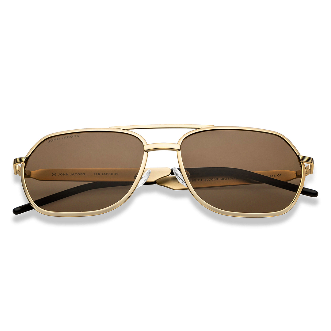 Buy Gold Brown Full Rim Square John Jacobs JJ Tints JJ S15465-C1