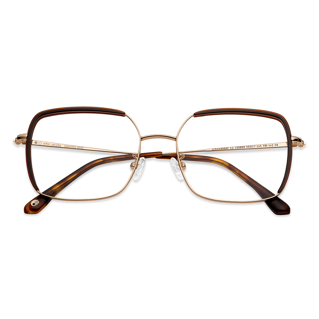 John Jacobs Online Gold Full Rim Square left side