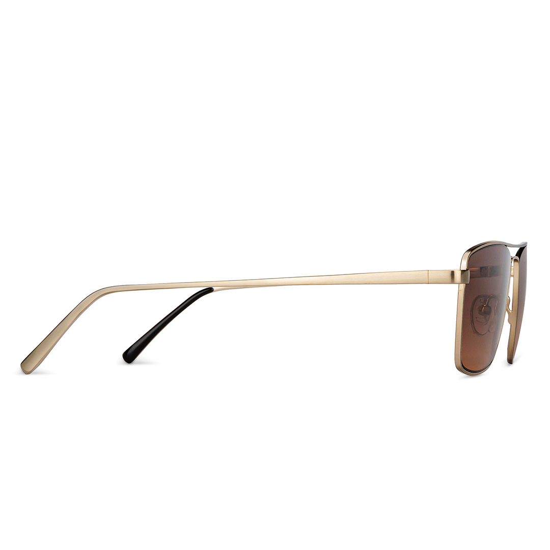 John Jacobs Gold Full Rim Square left side