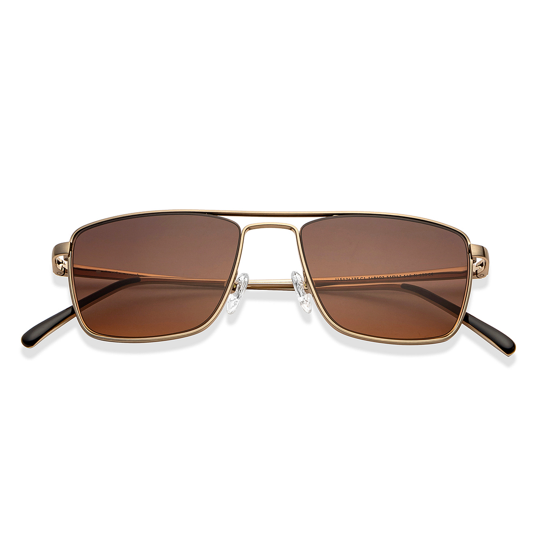 John Jacobs Gold Full Rim Square left side