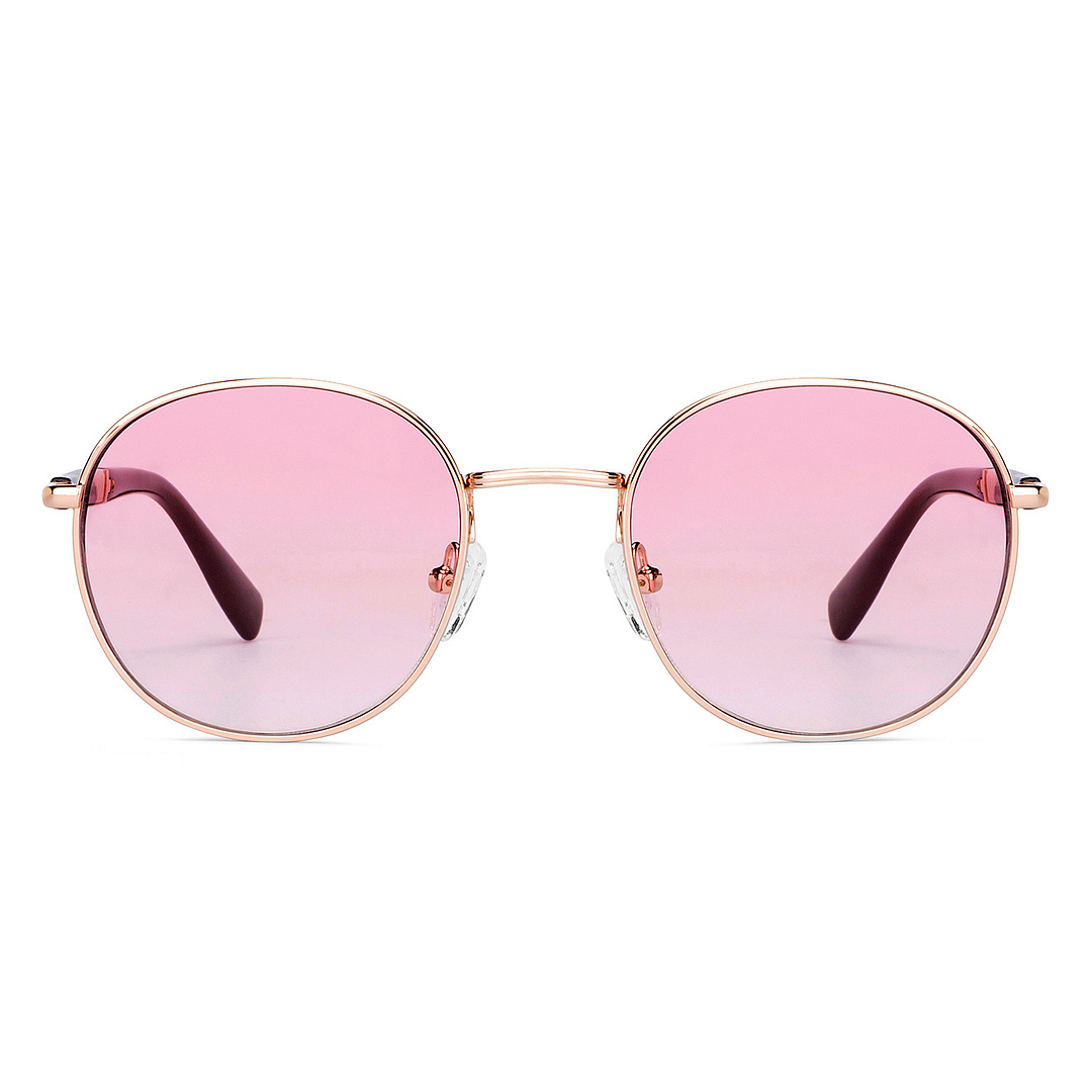 Buy Gold Brown Pink Gradient Full Rim Round John Jacobs JJ Tints