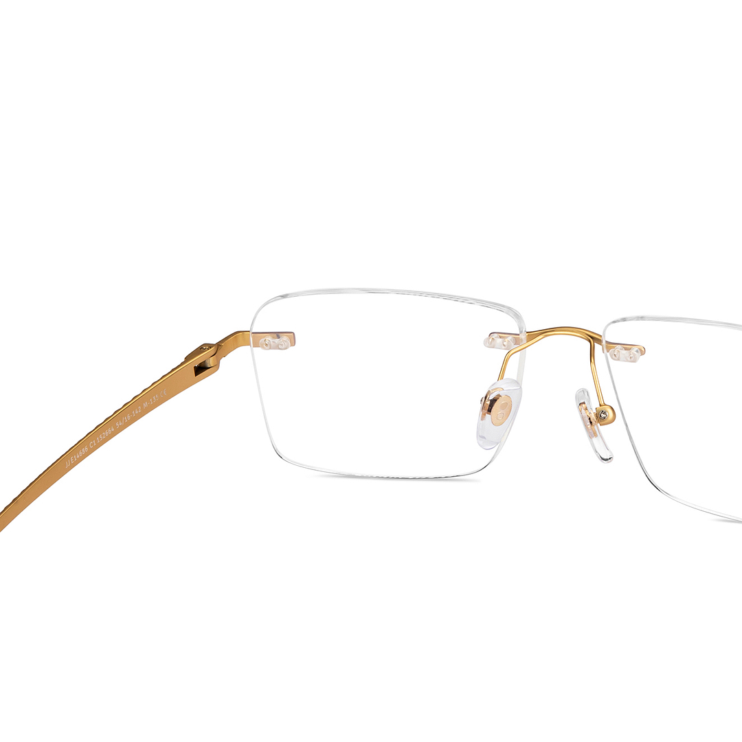 John Jacobs Gold Rimless Rectangle right side