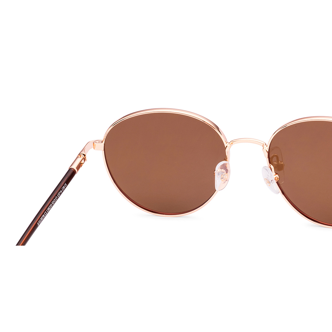 John Jacobs Gold Full Rim Round left side