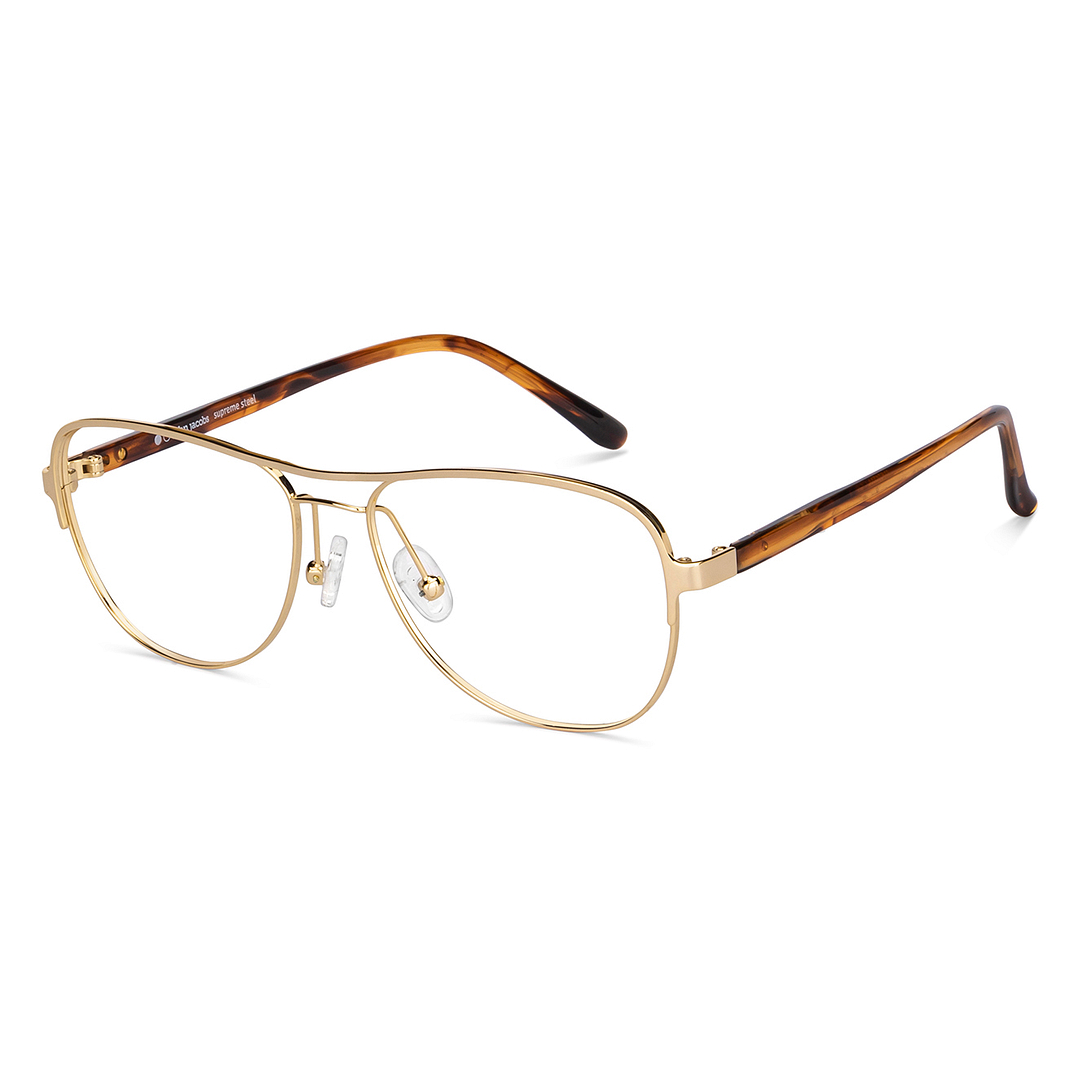 John Jacobs Online Gold Full Rim Aviator left side