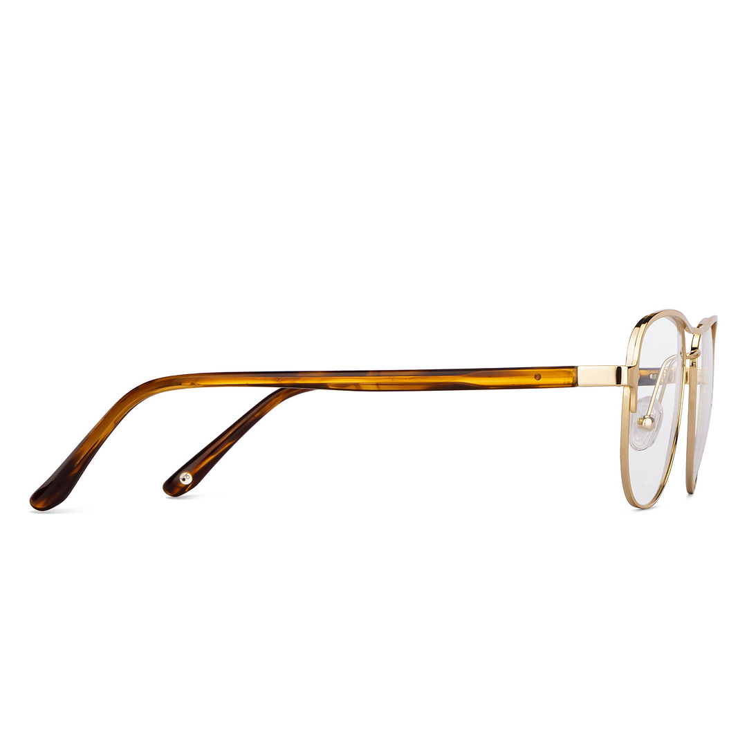 John Jacobs Online Gold Full Rim Aviator left side