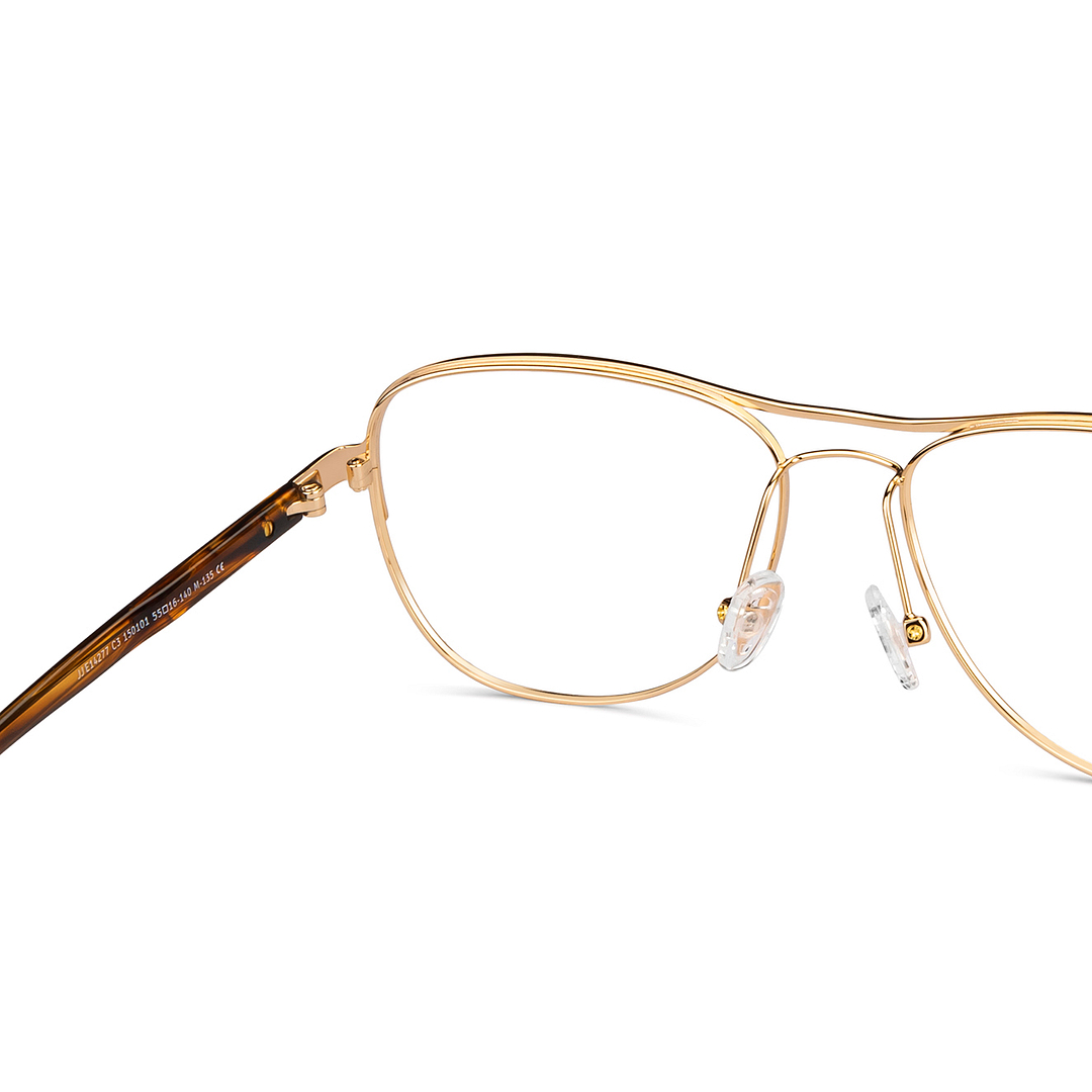 John Jacobs Online Gold Full Rim Aviator right side