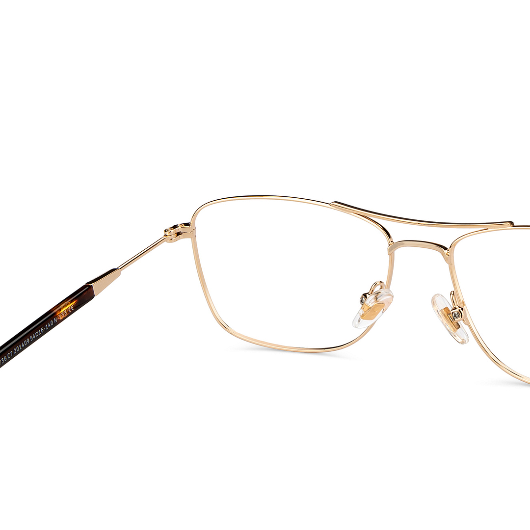 John Jacobs Online Gold Full Rim Square right side