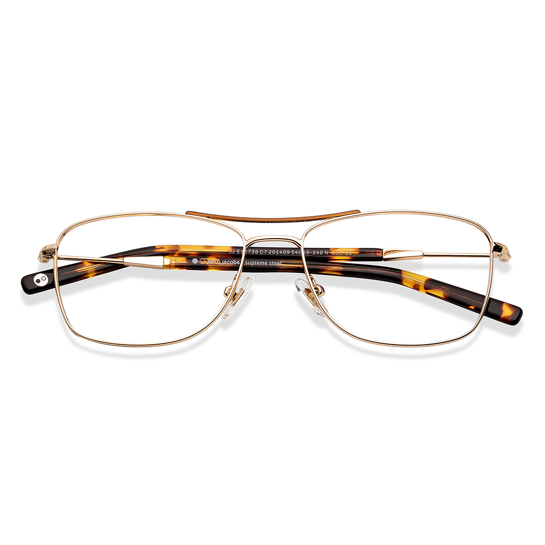 John Jacobs Online Gold Full Rim Square left side