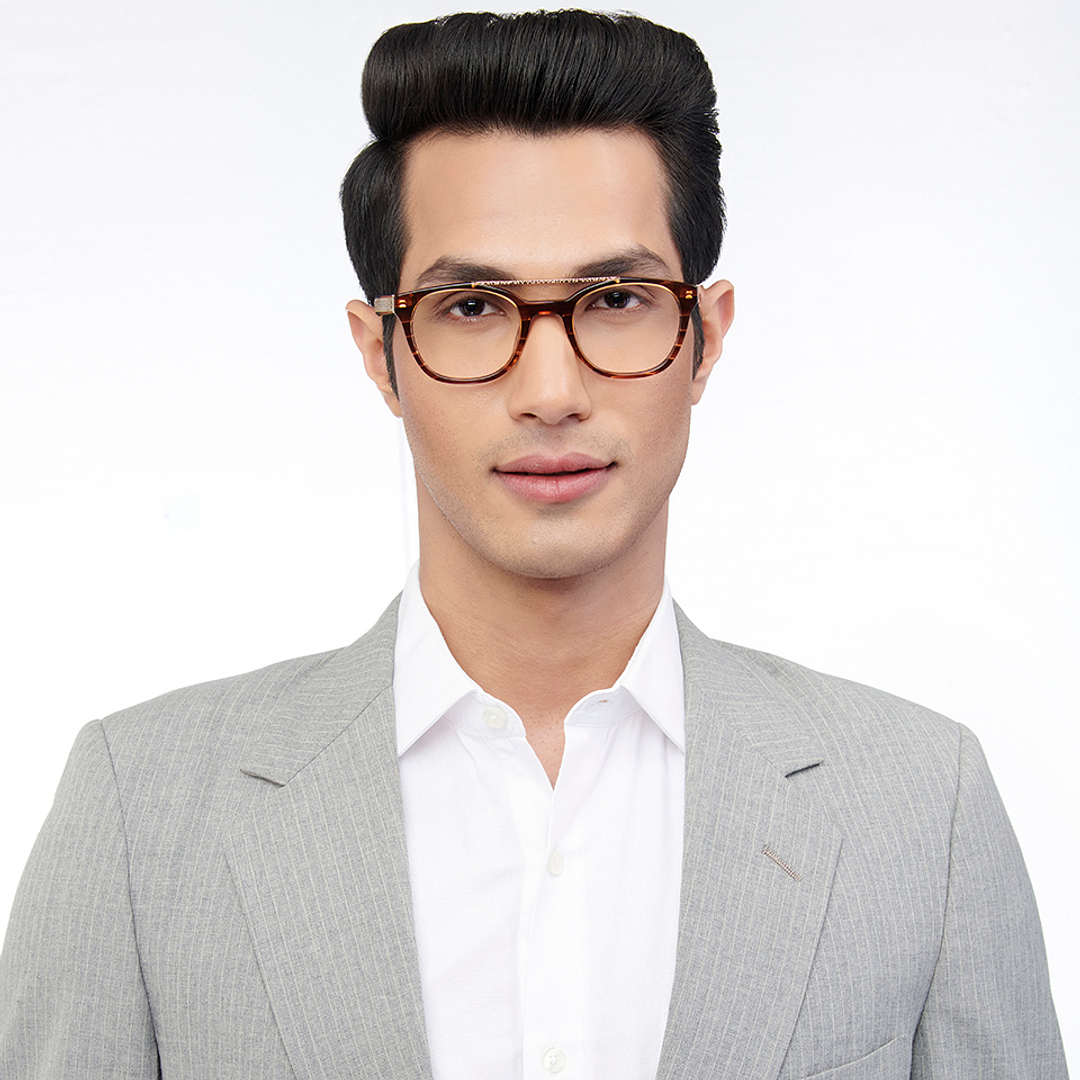 John Jacobs Online Gold Full Rim Square right side