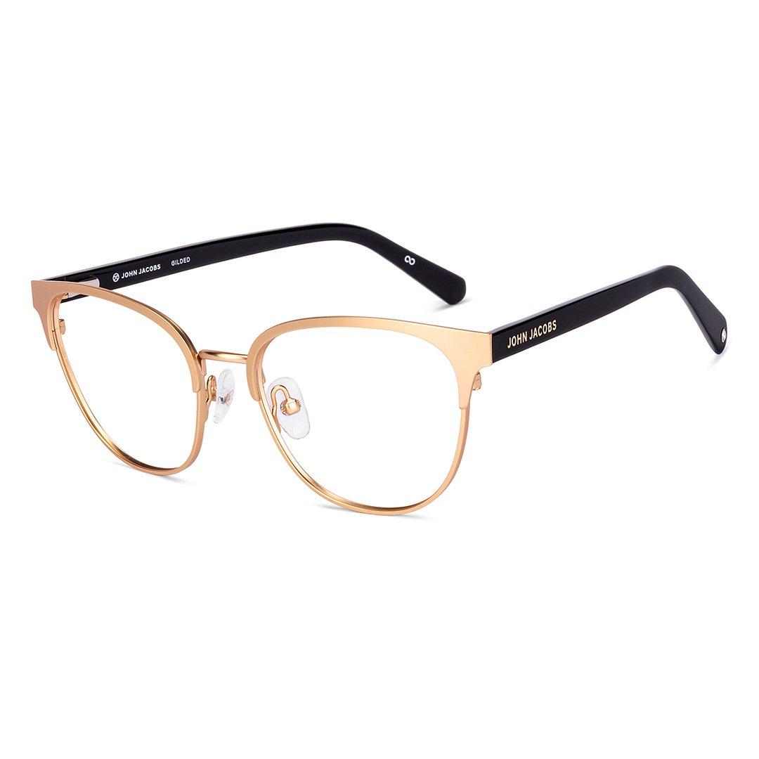 John Jacobs Gold Full Rim Cat Eye left side