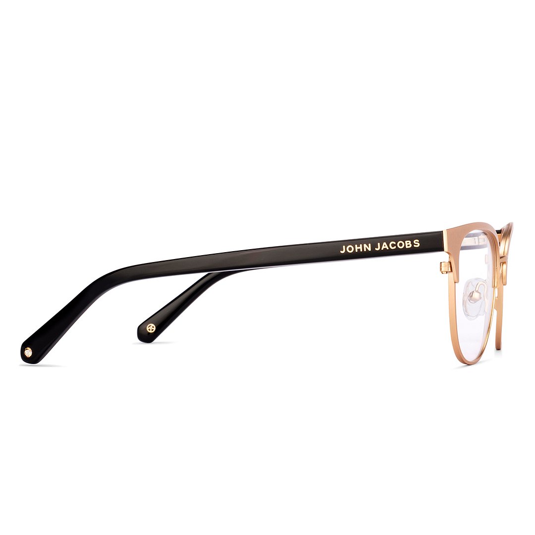 John Jacobs Gold Full Rim Cat Eye left side