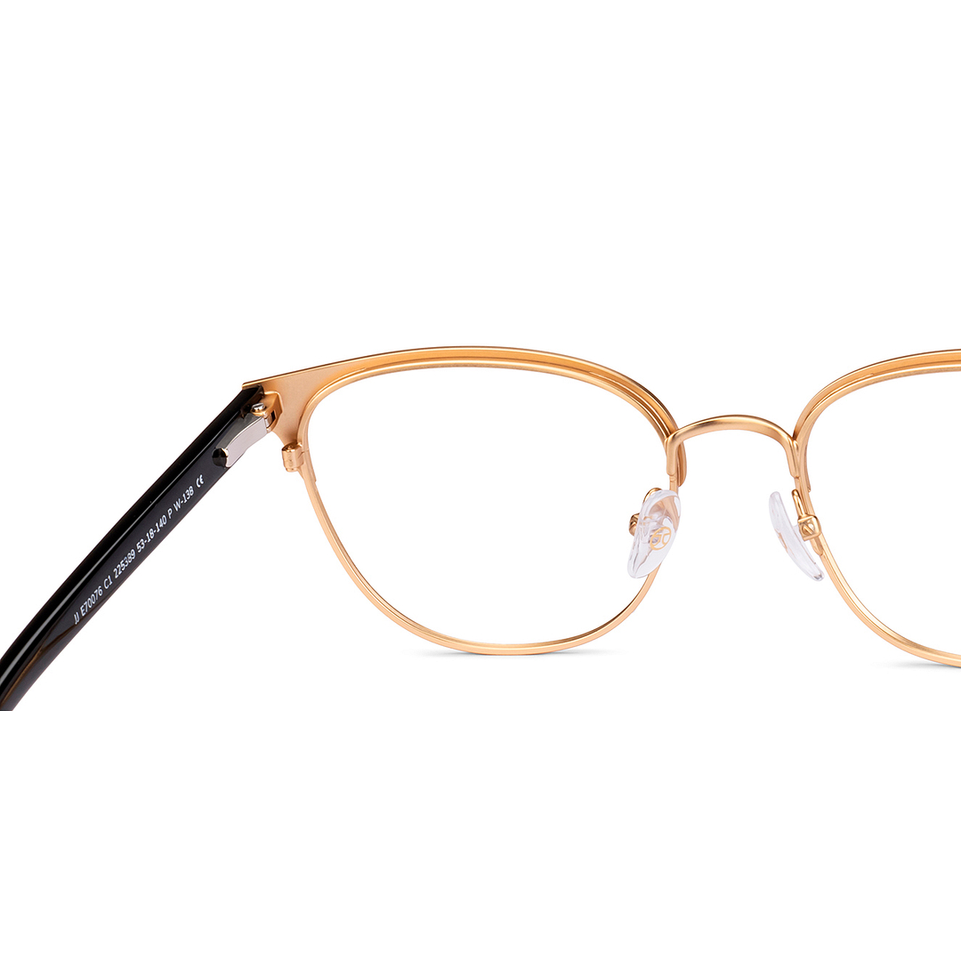 John Jacobs Gold Full Rim Cat Eye right side