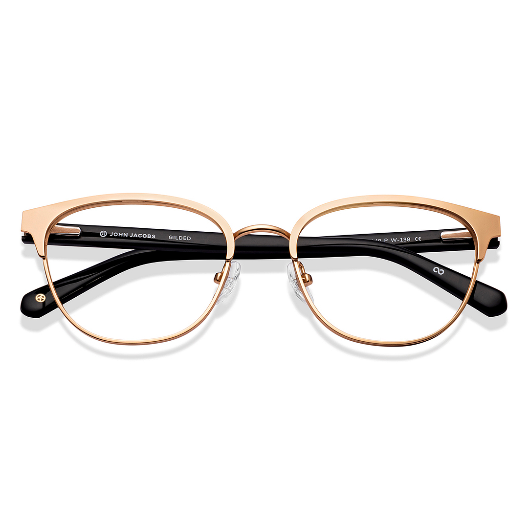 John Jacobs Gold Full Rim Cat Eye left side