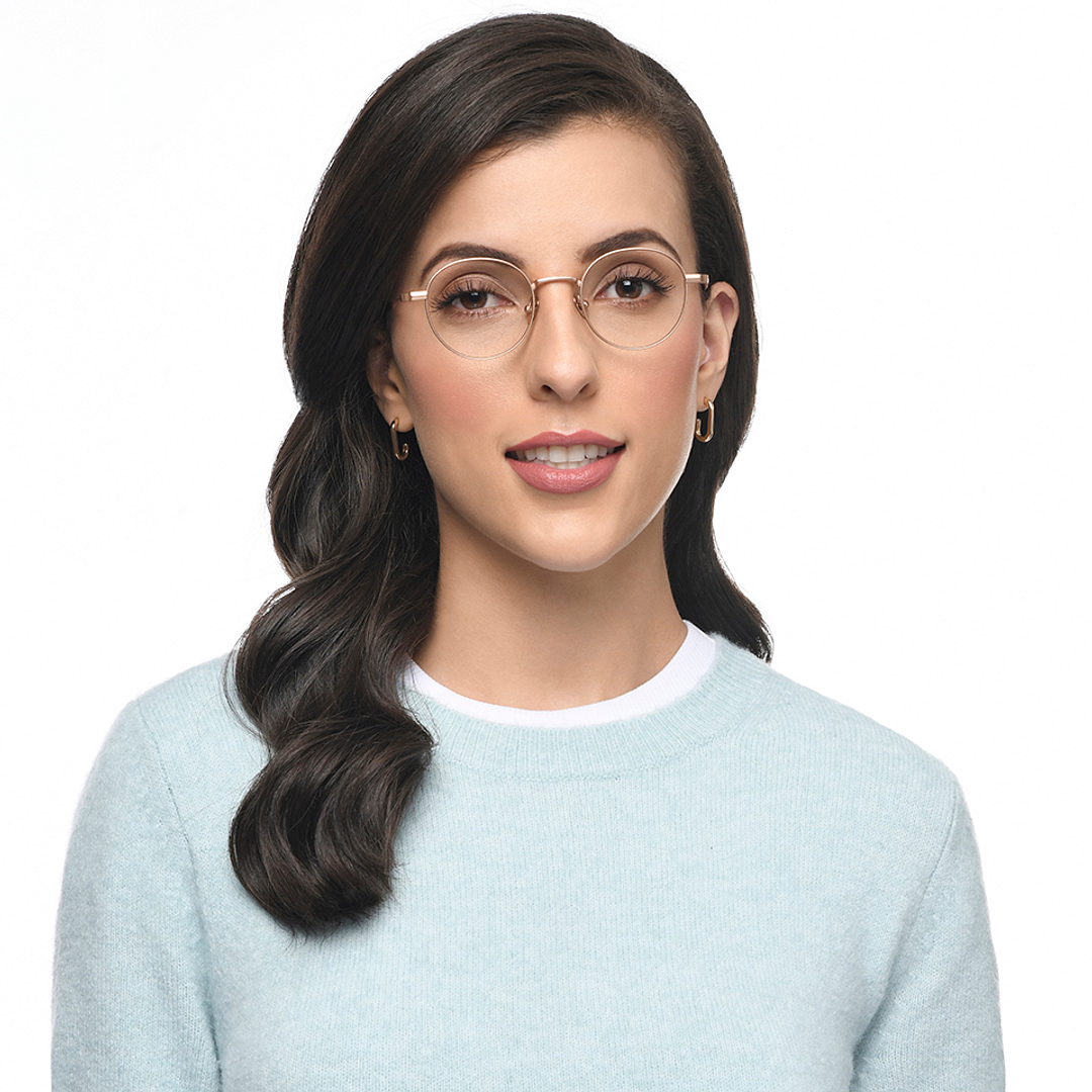 John Jacobs Online Gold Full Rim Round right side