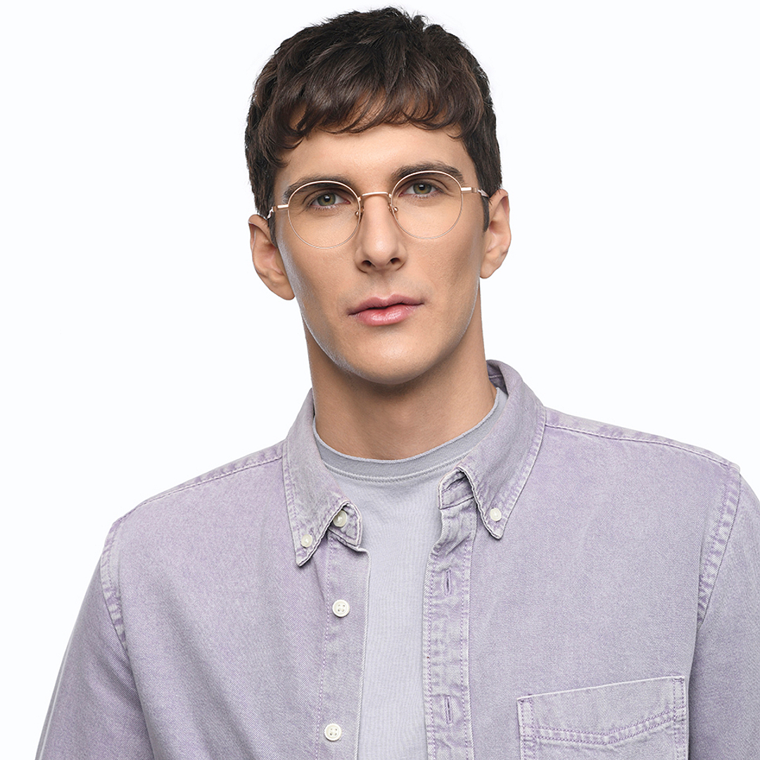 John Jacobs Online Gold Full Rim Round right side