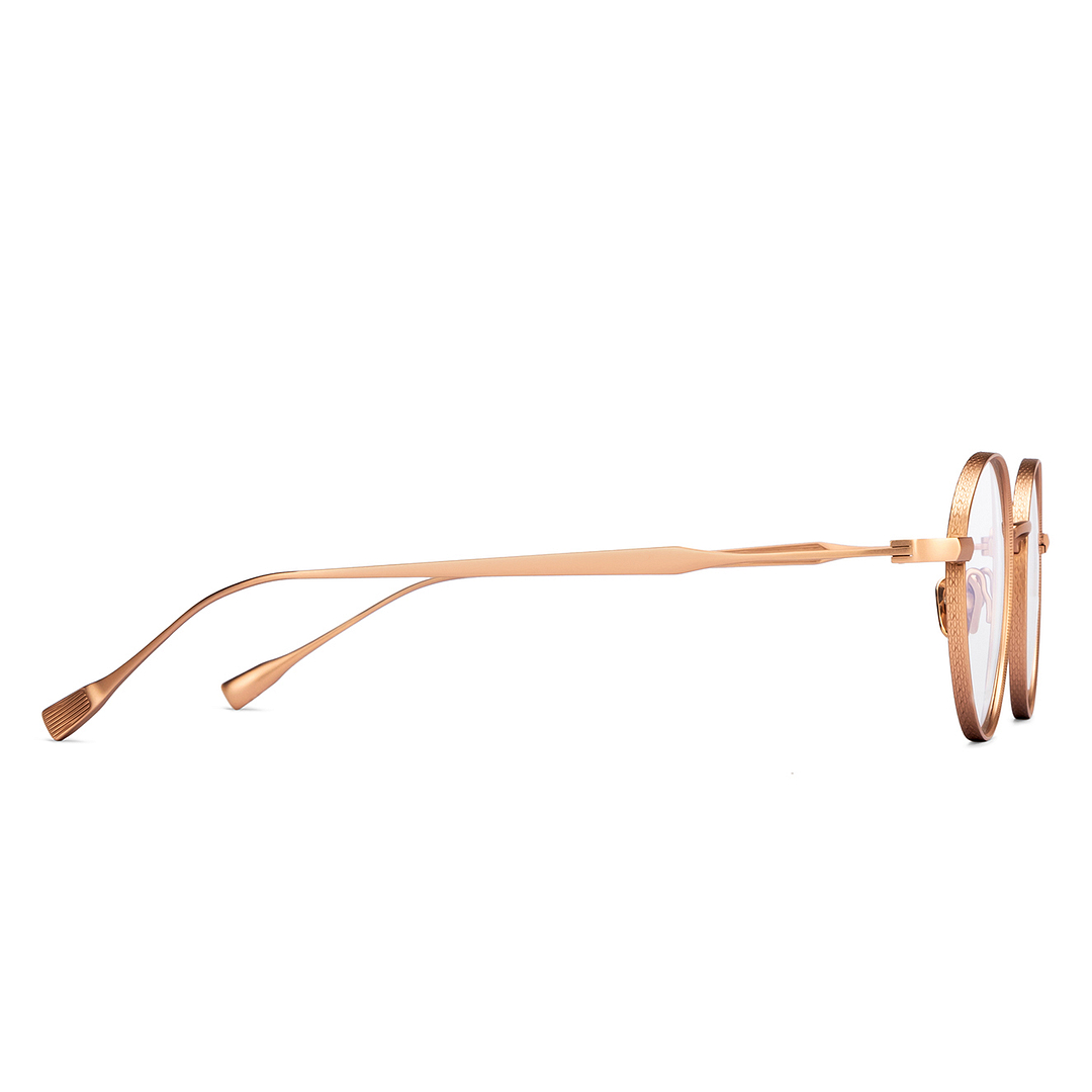 John Jacobs Online Gold Full Rim Round left side