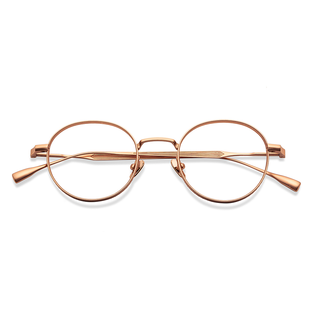 John Jacobs Online Gold Full Rim Round left side