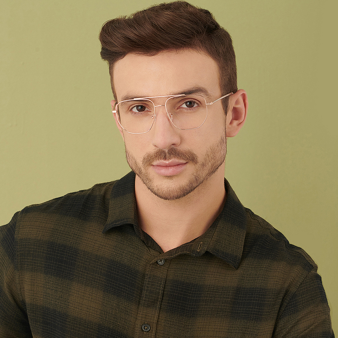 John Jacobs Online Gold Full Rim Square left side