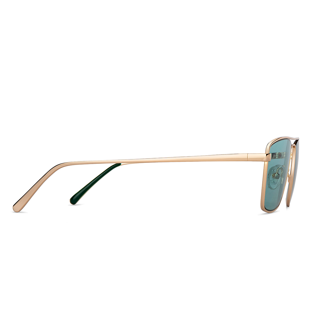 John Jacobs Gold Full Rim Aviator left side
