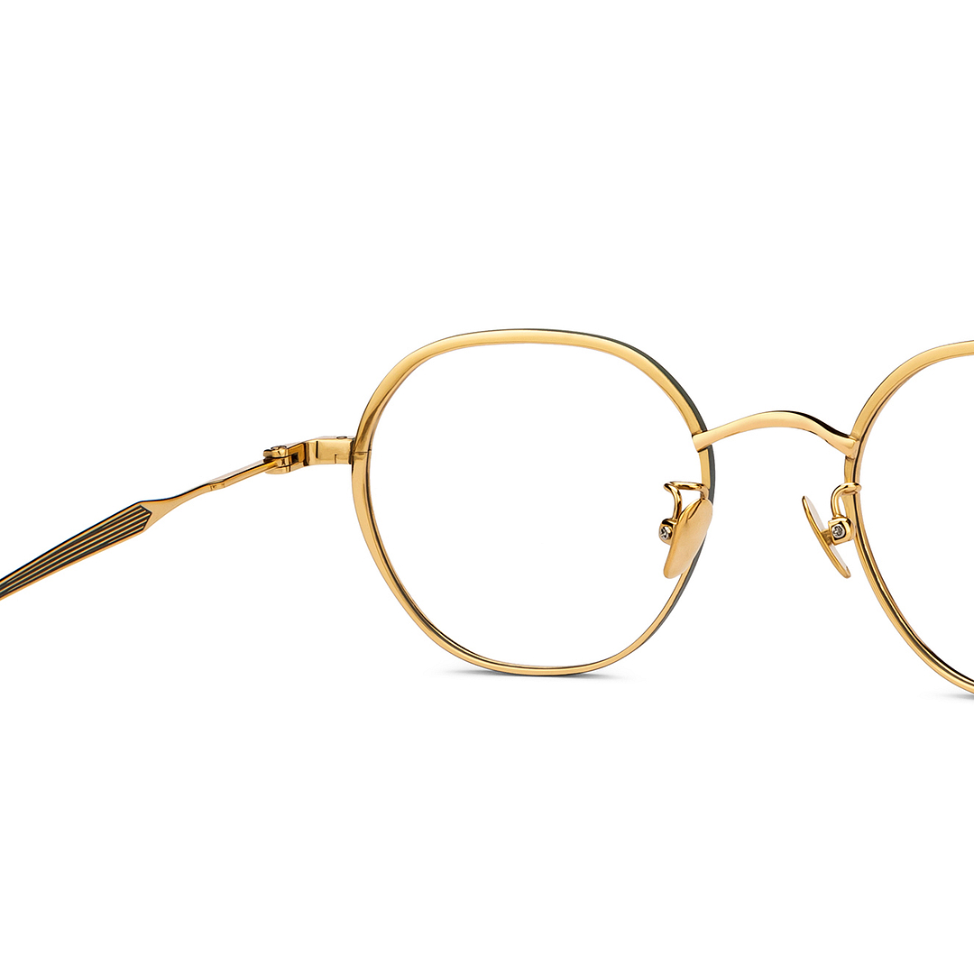 John Jacobs Gold Full Rim Hexagonal right side