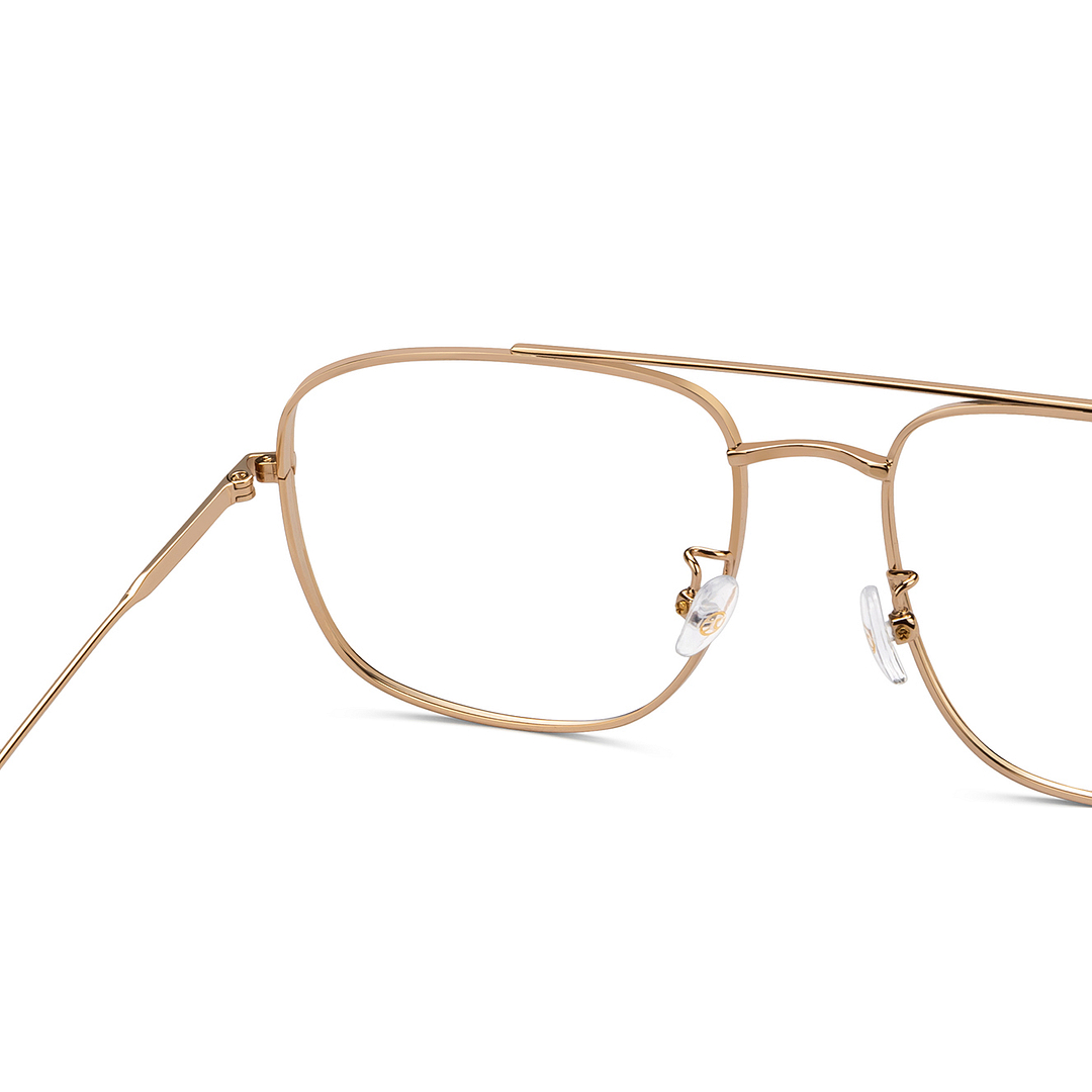 John Jacobs Gold Full Rim Aviator left side