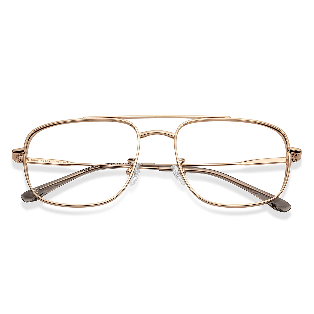 John Jacobs Gold Full Rim Aviator right side