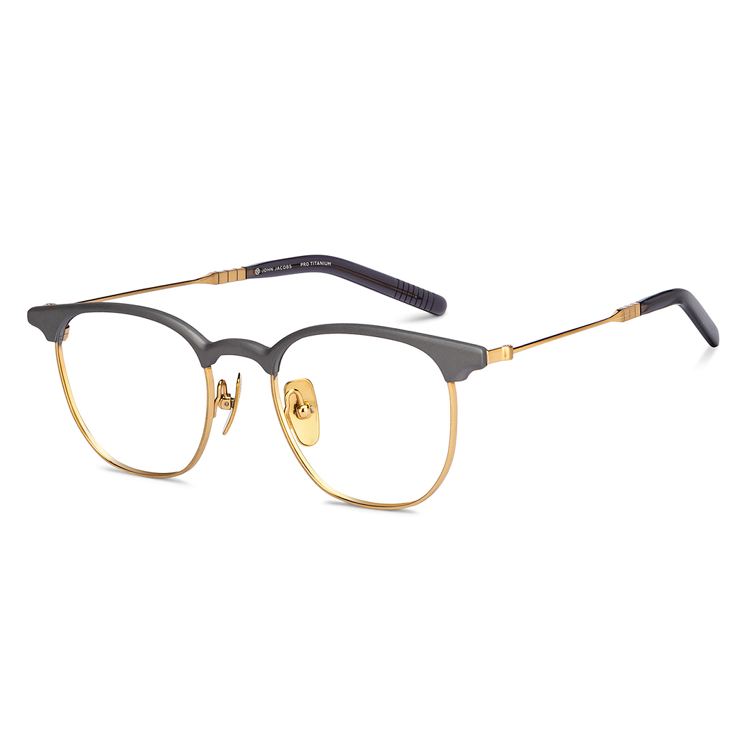 John Jacobs Online Gold Full Rim Clubmaster right side