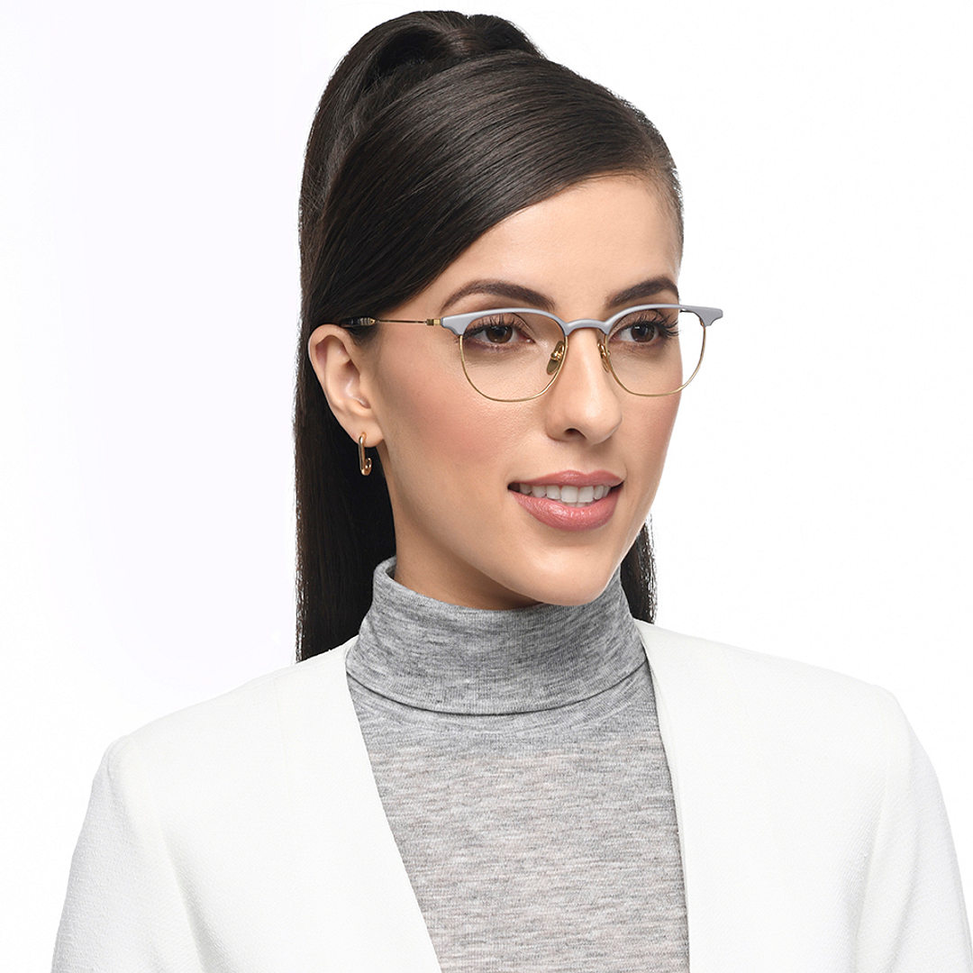 John Jacobs Online Gold Full Rim Clubmaster right side