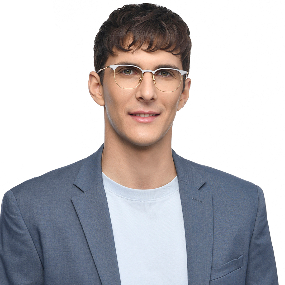 John Jacobs Online Gold Full Rim Clubmaster right side