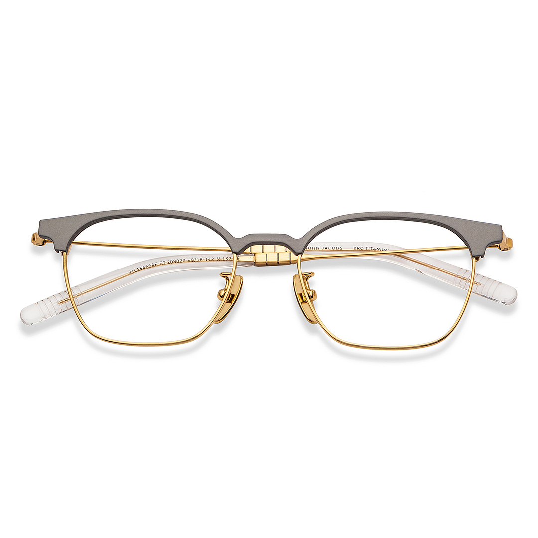 John Jacobs Gold Full Rim Rectangle left side