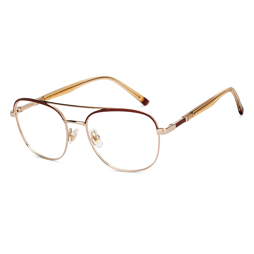 John Jacobs Gold Full Rim Square right side