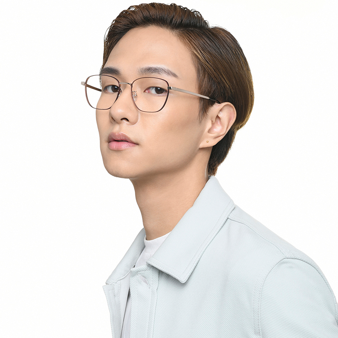 John Jacobs Gold Full Rim Square right side