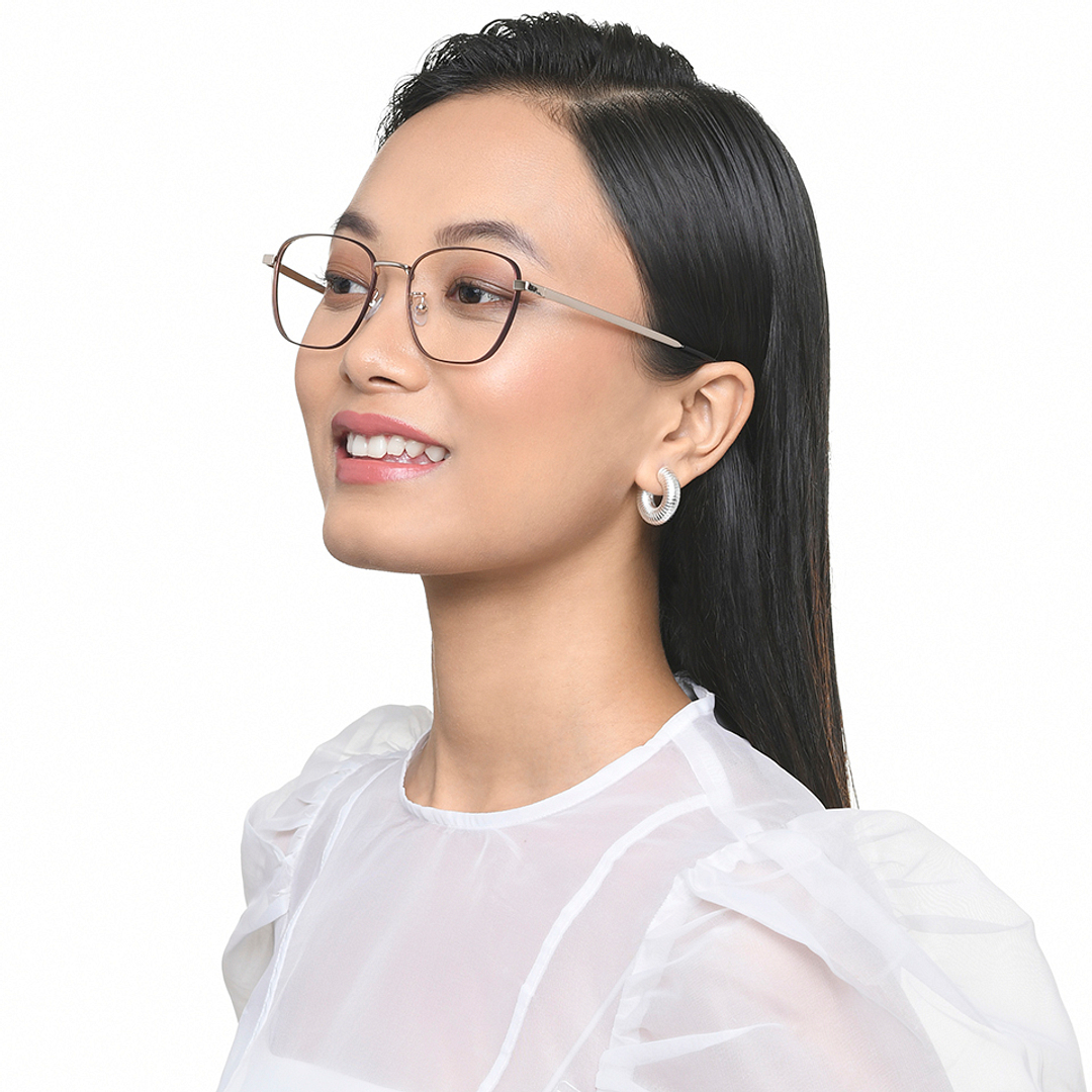 John Jacobs Gold Full Rim Square left side