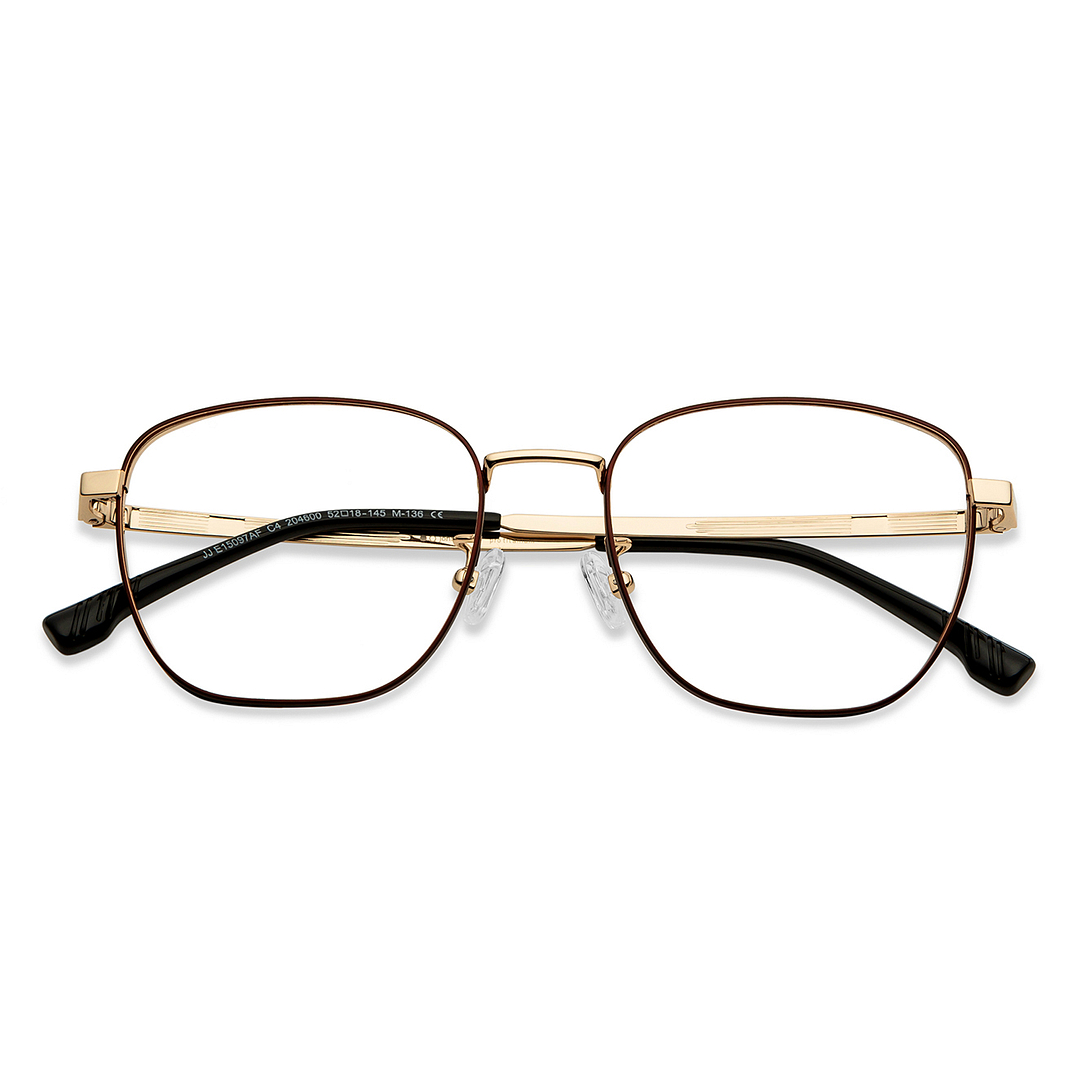 John Jacobs Gold Full Rim Square left side