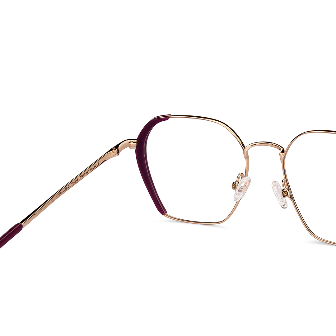 John Jacobs Online Gold Full Rim Geometric right side
