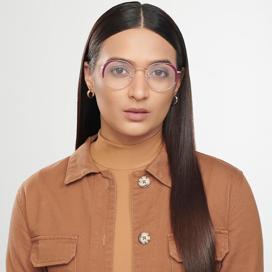 John Jacobs Online Gold Full Rim Round right side