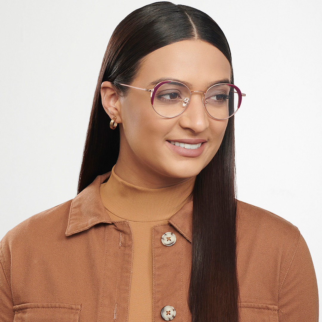 John Jacobs Online Gold Full Rim Round right side