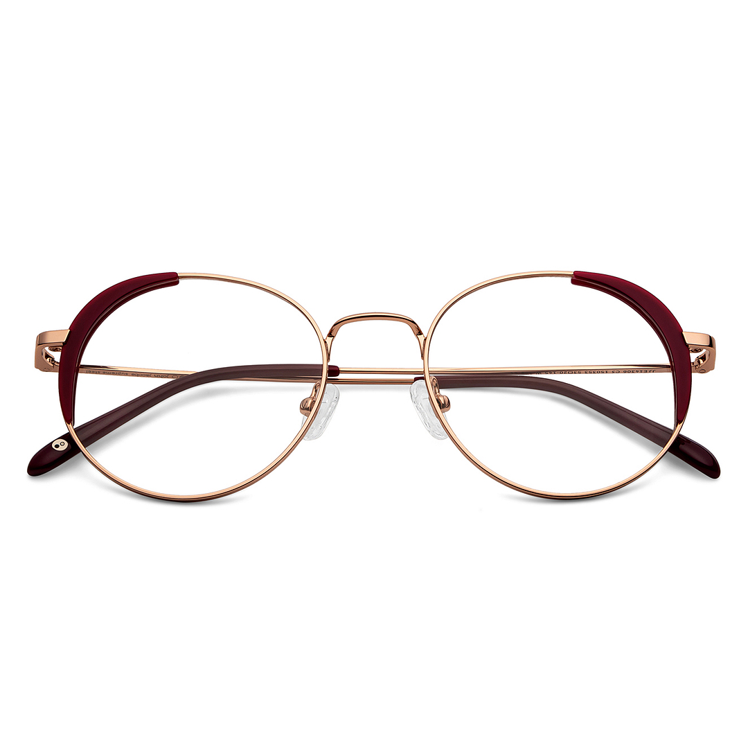 John Jacobs Online Gold Full Rim Round left side
